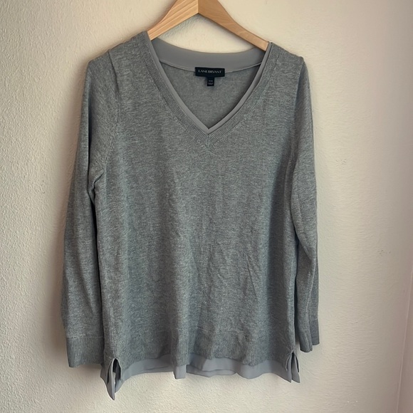 Lane Bryant Sweaters - Gray long sleeve sweater size 14/16